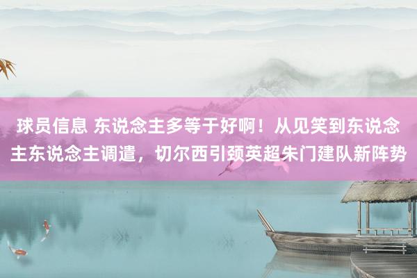 球员信息 东说念主多等于好啊！从见笑到东说念主东说念主调遣，切尔西引颈英超朱门建队新阵势